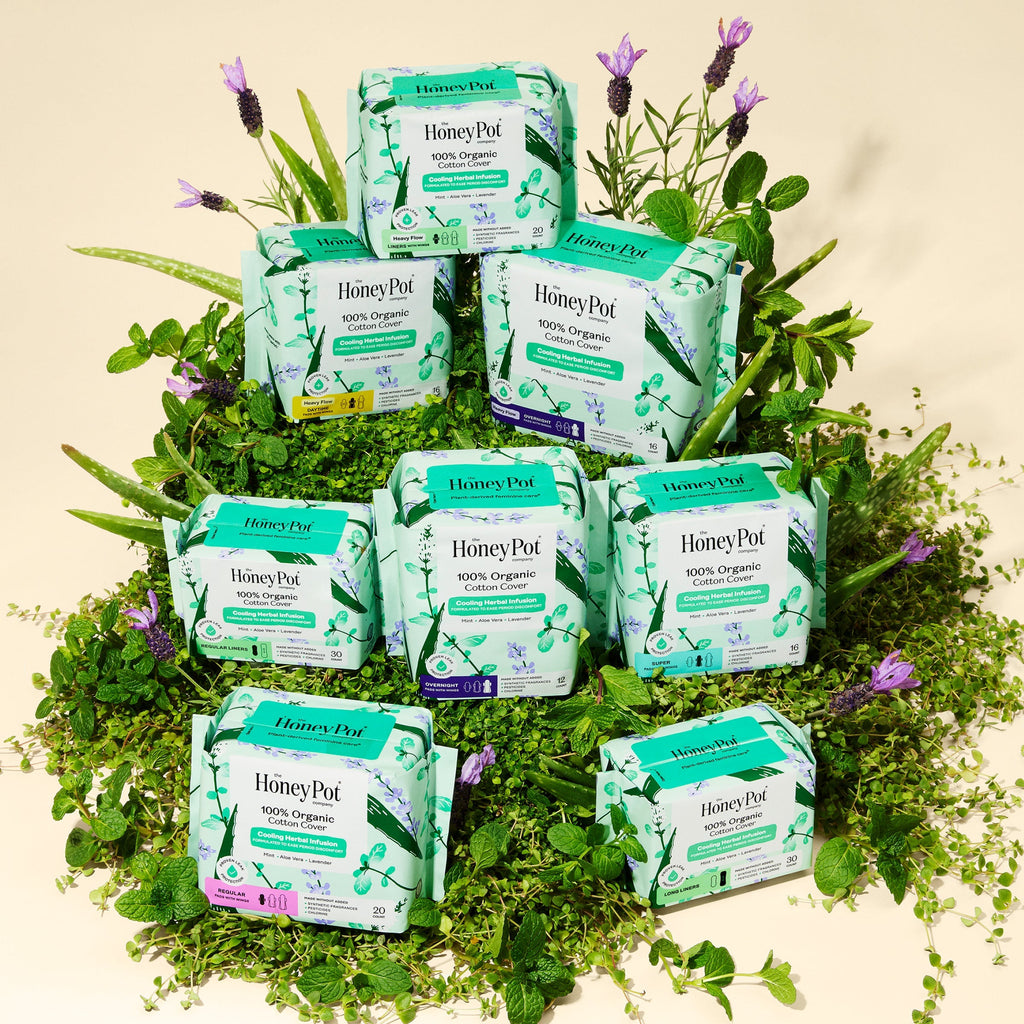 Incontinence Cooling Herbal Infusion 100% Organic Cotton Cover Daytime Pads